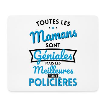 Mamans géniales les meilleures sont Policières - Tapis de souris (format paysage) - blanc - Devant