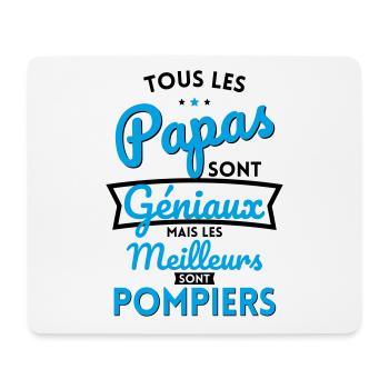 Papas géniaux mais les meilleurs sont Pompiers - Tapis de souris (format paysage) - blanc - Devant