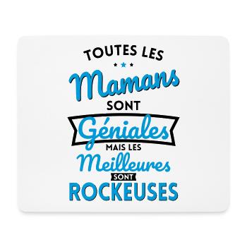Mamans sont géniales les meilleures sont Rockeuses - Tapis de souris (format paysage) - blanc - Devant