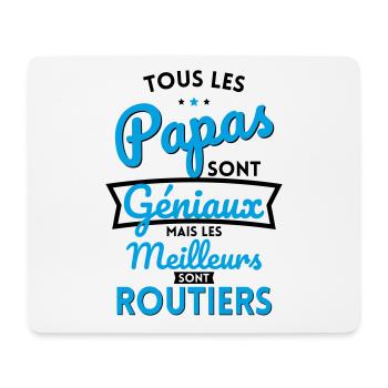 Papas géniaux mais les meilleurs sont Routiers - Tapis de souris (format paysage) - blanc - Devant