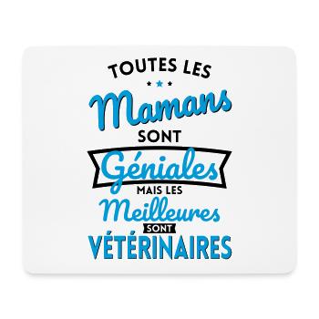 Mamans géniales les meilleures sont Vétérinaires - Tapis de souris (format paysage) - blanc - Devant