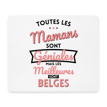 Mamans géniales les meilleures sont Belges - Tapis de souris (format paysage) - blanc - Devant