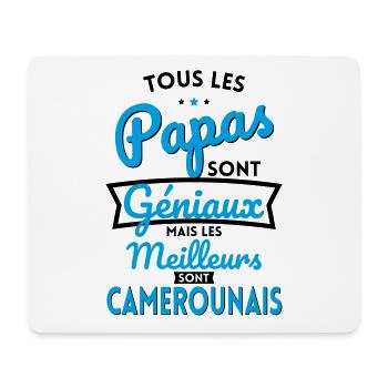 Papas géniaux mais les meilleurs sont Camerounais - Tapis de souris (format paysage) - blanc - Devant
