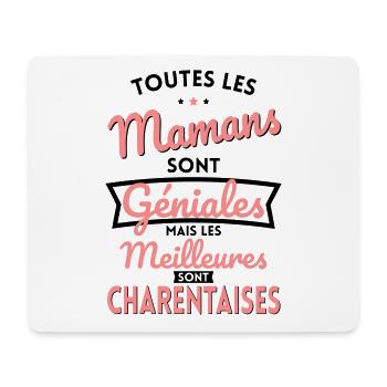 Mamans géniales les meilleures sont Charentaises - Tapis de souris (format paysage) - blanc - Devant