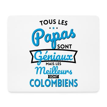 Papas géniaux mais les meilleurs sont Colombiens - Tapis de souris (format paysage) - blanc - Devant