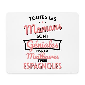 Mamans géniales les meilleures sont Espagnoles - Tapis de souris (format paysage) - blanc - Devant