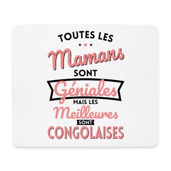 Mamans géniales les meilleures sont Congolaises - Tapis de souris (format paysage) - blanc - Devant