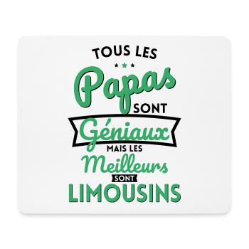 Papas géniaux mais les meilleurs sont Limousins - Tapis de souris (format paysage) - blanc - Devant