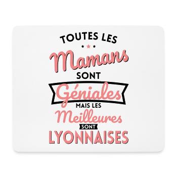 Mamans géniales les meilleures sont Lyonnaises - Tapis de souris (format paysage) - blanc - Devant