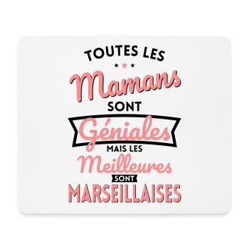 Mamans géniales les meilleures sont Marseillaises - Tapis de souris (format paysage) - blanc - Devant