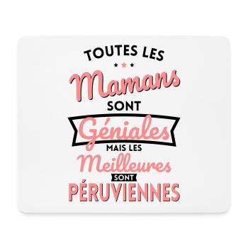 Mamans géniales les meilleures sont Péruviennes - Tapis de souris (format paysage) - blanc - Devant