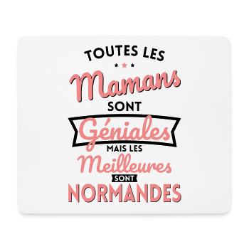 Mamans géniales les meilleures sont Normandes - Tapis de souris (format paysage) - blanc - Devant