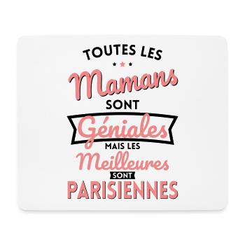 Mamans géniales les meilleures sont Parisiennes - Tapis de souris (format paysage) - blanc - Devant