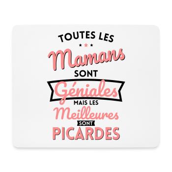 Mamans géniales les meilleures sont Picardes - Tapis de souris (format paysage) - blanc - Devant