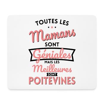Mamans géniales les meilleures sont Poitevines - Tapis de souris (format paysage) - blanc - Devant