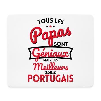 Papas géniaux mais les meilleurs sont Portugais - Tapis de souris (format paysage) - blanc - Devant