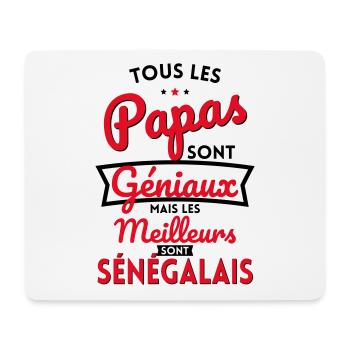 Papas géniaux mais les meilleurs sont Sénégalais - Tapis de souris (format paysage) - blanc - Devant
