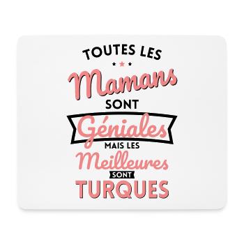 Mamans géniales les meilleures sont Turques - Tapis de souris (format paysage) - blanc - Devant