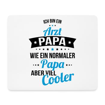 Papa médecin comme un papa normal mais beaucoup plus cool - Tapis de souris (format paysage) - blanc - Devant