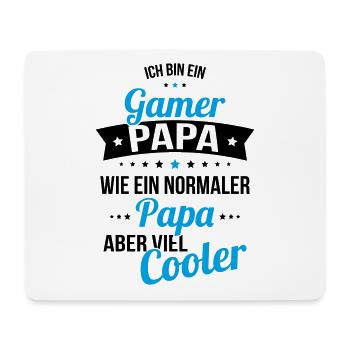 Gamer dad like a normal dad but much cooler - Mouse Pad (horizontal) - white - Front