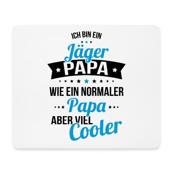 Jäger Papa wie ein normaler Papa aber viel cooler - Mousepad (Querformat) - Weiß - Vorne