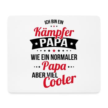 Fighter dad like a normal dad much cooler - Mouse Pad (horizontal) - white - Front