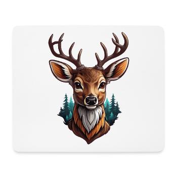 Hirsch - Mousepad (Querformat) - Weiß - Vorne