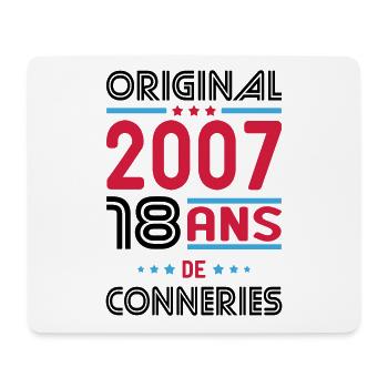 18th Birthday - Original 2007 - - Mouse Pad (horizontal) - white - Front