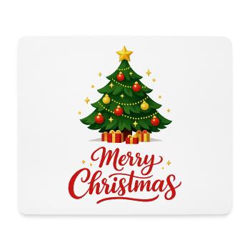 Frohe Weihnachtsbaumdekoration - Mousepad (Querformat) - Weiß - Vorne