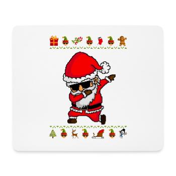 Dabbing Santa Claus - Ugly christmas sweater - Mousepad (Querformat) - Weiß - Vorne