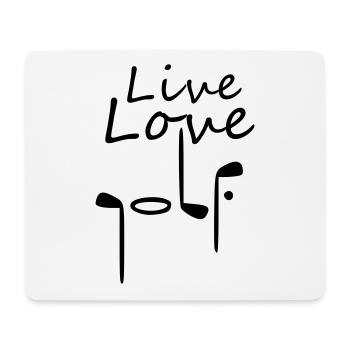 live love golf - Mouse Pad (horizontal) - white - Front