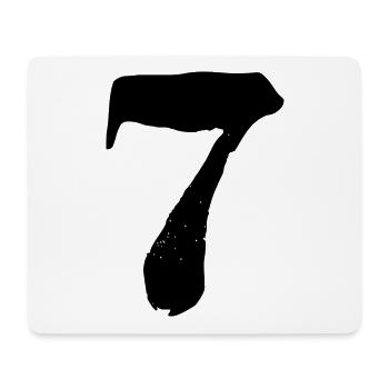 Maillot numéro 7 - Tapis de souris (format paysage) - blanc - Devant