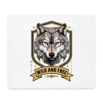 Wolf Wolfskopf Natur Wildnis Abenteuer Wald Kunst - Mousepad (Querformat) - Weiß - Vorne