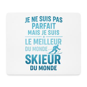 Le meilleur skieur du monde Ski Montagne Skieur - Tapis de souris (format paysage) - blanc - Devant