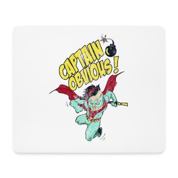 CAPTIAN OBVIOUS - Superhelden Punk Comic Geschenk - Mousepad (Querformat) - Weiß - Vorne
