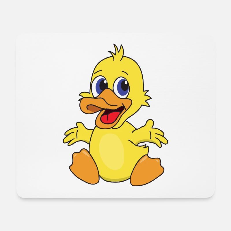 Niedliche Lustige Coole Ente - Mousepad (Querformat) - Weiß