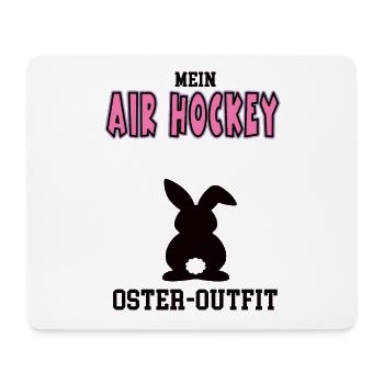 Air Hockey Oster Outfit Ostergeschenk Airhockey - Mousepad (Querformat) - Weiß - Vorne