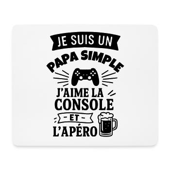 Papa simple console cadeau fête des pères - Tapis de souris (format paysage) - blanc - Devant