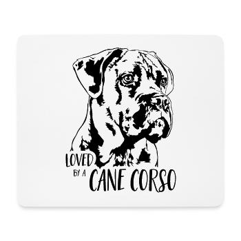 CANE CORSO ITALIANO loved by a Cane Corso Wilsigns - Mouse Pad (horizontal) - white - Front