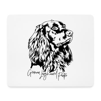 Pointer allemand à poil long chiens de chasse chiens Wilsigns - Tapis de souris (format paysage) - blanc - Devant