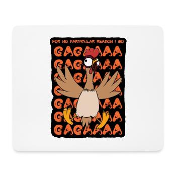 Verrücktes Huhn - Mousepad (Querformat) - Weiß - Vorne