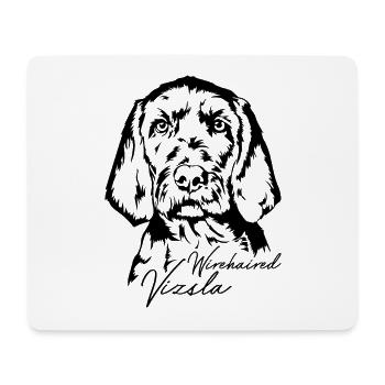 Portrait Vizsla Portrait Chien Chiens Wilsigns - Tapis de souris (format paysage) - blanc - Devant