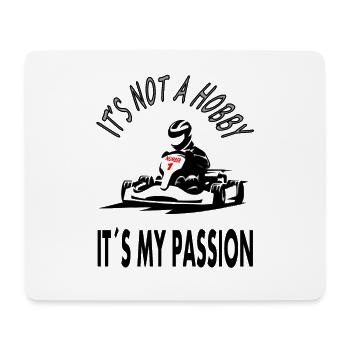 Faire du karting E-karting est ma passion - Tapis de souris (format paysage) - blanc - Devant
