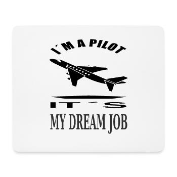 je suis fier cadeau de vol d'avion pilote - Tapis de souris (format paysage) - blanc - Devant