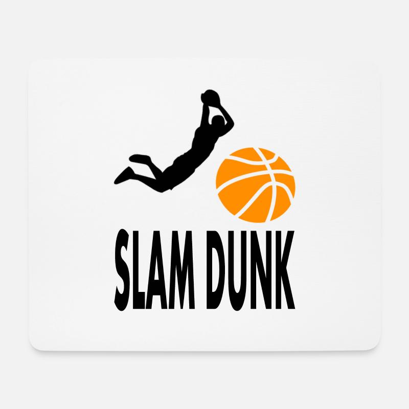 Slamdunk Basketball spielen Basketballspieler Korb - Mousepad (Querformat) - Weiß