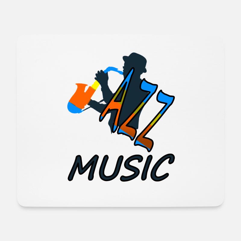 ich liebe Jazz Musik hören Musiker Geschenk - Mousepad (Querformat) - Weiß
