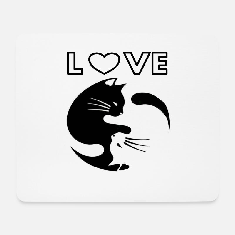 Katze Katzenliebhaber Katzenfreund Geschenk Miau - Mousepad (Querformat) - Weiß