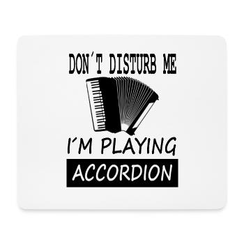 Accordion play accordion player musical instrument - Mouse Pad (horizontal) - white - Front