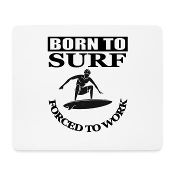 je suis né pour surfer planche de surf cadeau idée - Tapis de souris (format paysage) - blanc - Devant
