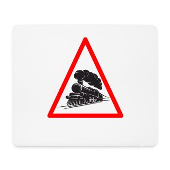 Attention locomotive locomotive de locomotive cadeau de locomotive - Tapis de souris (format paysage) - blanc - Devant
